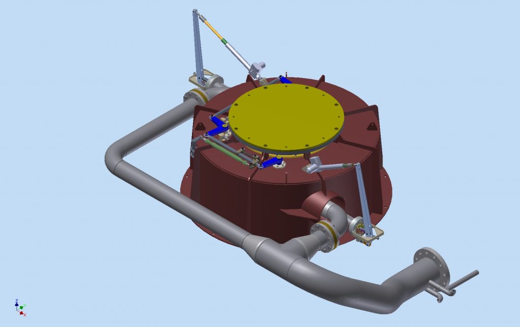Ensemble mécanique turbine Pelton 2 injecteurs
